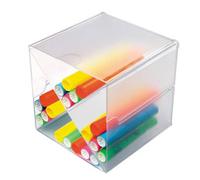 Organizzatore - Organizer modulare con divisore in Pala, Trasparente, Ideale per classificare Documenti e Mantenere Lo Spazio ordinato.