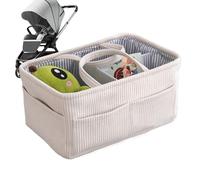 Organizzatore Pannolini Bambini - Borsa Grande In Velluto A Coste Portatile - Borsa Organizer Per Asilo,Per Ragazzi E Ragazze Casa Comodino Bagno Divano Bagagliaio 'Automobile Viaggio E Esterno