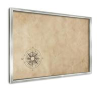 Organizzatore Parete 60x40 cm | con Cornice Argento | Rosa Dei Venti
