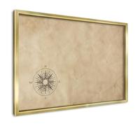 Organizzatore Parete 60x40 cm | con Cornice Oro | Rosa Dei Venti