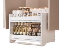 Organizzatore per armadio estraibile a 2 livelli, resistente, da cucina, portaspezie, soluzione di archiviazione da parete 700 mm per un utilizzo ottimale dello spazio, un colore perfetto per mobili