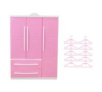 Organizzatore per Armadio per Bambole per Bambini, Design Apribile Ideale Come Regalo, Dotato di 10 Appendiabiti, Style a