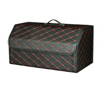 Organizzatore per Auto per Nissan X-Trial 2014-2023 Five Seats, Stoccaggio Scatola Pelle Portaoggetti Organizzatore Baule Borse Auto Accessori,Black-Red-L-54X32X30CM