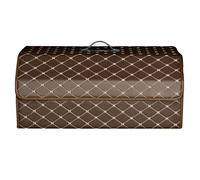 Organizzatore per Auto per Peugeot 2008 2020-2023, Stoccaggio Scatola Pelle Portaoggetti Organizzatore Baule Borse Auto Accessori,Brown-XL-66X32X30CM