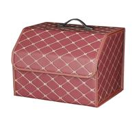 Organizzatore per Auto per Peugeot 508 SW 2018-2023, Stoccaggio Scatola Pelle Portaoggetti Organizzatore Baule Borse Auto Accessori,Red-M-40X32X30CM