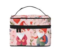 Organizzatore per borsa cosmetica Love-Valentine'S Gnomes, custodia da viaggio per trucchi, borsa da toilette con manico