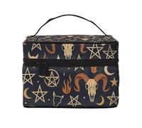 Organizzatore per borsa cosmetica Satana Baphomet Testa di pecora Custodia per trucco da viaggio Borsa da toilette con manico