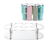 Organizzatore per bottiglie d'acqua in acrilico, supporto per bombolette spray, compatibile con bottiglie d'acqua da 50/76/1134 ml, organizer da cucina (174-2 trasparente)