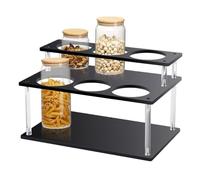 Organizzatore Per Bottiglie Di Sciroppo - Supporto Acrilico Compatto, Spazio Di Archiviazione Su Più Livelli | Robusto Ripiano Da Appoggio Dal Design Moderno, Per Bar, Aree Di Preparazione Di Bevande,