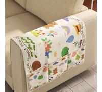 Organizzatore per braccioli del divano, Bracciolo divano org. Penna for riviste, libri, telecomando, multi-pack in poliestere bianco 40-80x110 cm(White 1,60 * 110cm (three pockets))
