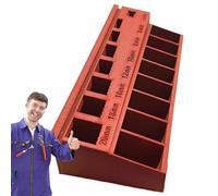 Organizzatore per bulloni, vassoio di precisione, struttura robusta, per viti di lunghezza, per officina, officina, cassetta degli attrezzi, 17,6 x 7,3 x 3,2 cm