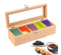 Organizzatore Per Bustine Di Tè In Legno Con Multi Scomparti E Coperchio