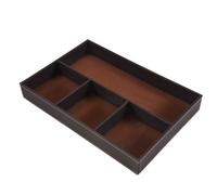Organizzatore per Cassetti da Scrivania un 4 Slot, Divisore nel Pelle PU pe5425