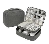 Organizzatore Per Cavi, Borsa Organizer Elettronica, Organizzatore Di Cavi Accessori, Borse Elettroniche Multifunzionali, Per Riporre Caricabatterie, Cavi e Accessori Vari (Grigio)