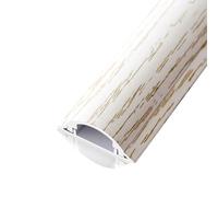 Organizzatore per cavi da parete, Copricavo semicircolare autoadesivo for canalina da parete, pavimento, confezione 2 pezzi 1 m(White B,5#)