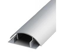 Organizzatore per cavi da parete, Copricavo semitondo in alluminio, argento, dimensioni multiple, confezione da 2, 1 m(4#)