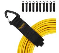 Organizzatore per Cavi, Organizer per Garage (10 pz), Trilancer Cinghie con Fibbia Triangolare da Appendere alle Pareti. Ideali per Ordinare Cavi, Fili, Corde, Tubi a Casa, in Garage o in Officina