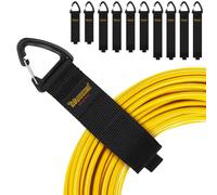 Organizzatore per Cavi,Organizer per Garage (10pz),Trilancer Cinghie con Fibbia Triangolare da Appendere alle Pareti.Ideali per Ordinare Cavi,Fili,Corde,Tubi a Casa,in Garage o in Officina (2S/4M/4L)