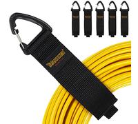 Organizzatore per Cavi, Organizer per Garage (6 pz), Trilancer Cinghie con Fibbia Triangolare da Appendere alle Pareti. Ideali per Ordinare Cavi, Fili, Corde, Tubi a Casa, in Garage o in Officina