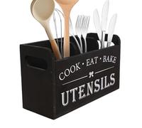 Organizzatore per contatori - Portautensili in legno, contenitore per | Pratica forchetta organizer per bacchette da tavola, cassetto, uso domestico, facile accesso, pranzo ordinato, k