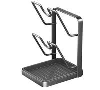 Organizzatore Per Coperchi Di Pentole E Padelle - Supporto Per Spatole A 2 Livelli - Supporto Per Coperchi Con Vassoio Di Gocciolamento,Accessorio Per Spatole, Mestoli, Cucchiai E Piano Cucina