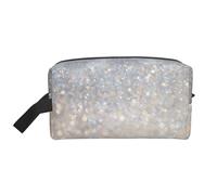 Organizzatore per cosmetici di grande capacità con diamanti glitterati, borsa da viaggio per il trucco da donna