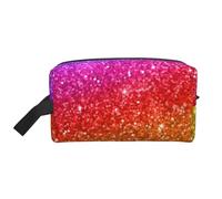 Organizzatore per cosmetici di grande capacità con glitter colorati, borsa da viaggio per il trucco da donna