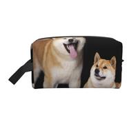 Organizzatore per cosmetici di grande capacità per Shiba Inu e Akita Inu, borsa da viaggio per il trucco da donna