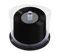 Organizzatore per dischi ottici - Contenitore trasparente per torta, Vault DVD vuoto, pilastro centrale nero | Struttura di copertura in PP resistente, unità di custode multimediale e di