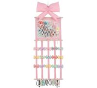 Organizzatore per fiocchi per capelli, con ganci, con rosa, organizer da parete per accessori per capelli, per donne e ragazze, fascia per capelli, per organizzare porte, armadi, camera da