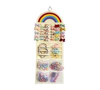 Organizzatore Per Fiocchi Per Capelli - Decorazione Per La Stanza Del Supporto Per Per Ragazze 35x92 Cm | Borse Da Parete Con Tasca In Rete, Per Le Figlie, Fascia Per Capelli, Gioielli, Elastic
