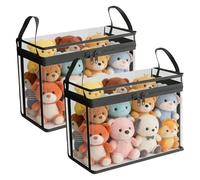 Organizzatore per Giocattoli Peluche,2 Pezzi Contenitori Organizzativi Da Bambole Di Peluche | Contenitore Bambole Imbottite,Soggiorno, Camera da , Casa, Cascina, Appartamento, Studio, Balcone e Dormi