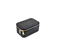 Organizzatore per gioielli Scatola portaoggetti da viaggio for gioielli, cosmetici e trucchi, nera e beige, taglia B(Black)