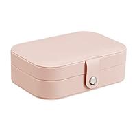 Organizzatore per gioielli Scatola portaoggetti portatile da viaggio for gioielli e cosmetici, in pelle PU, multicolore, 16,5x11,5x5,5 cm(Green)