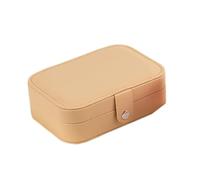 Organizzatore per gioielli Scatola portaoggetti portatile da viaggio for gioielli e cosmetici, in pelle PU, multicolore, 16,5x11,5x5,5 cm(Red)