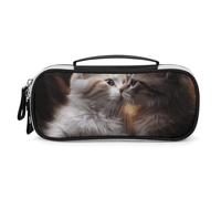 Organizzatore per il trucco con stampa a forma di bacio di gatto, borsa da viaggio per cosmetici da donna, articoli da toeletta da viaggio