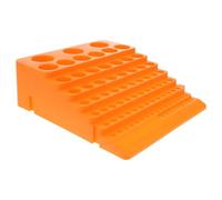 Organizzatore per Inserti Trapano 84 Fori in ABS Arancione | Scatole Porta Componenti, per Punte e Svasatori, Officina e Cnc, Struttura Robusta per Ordine e Selezione