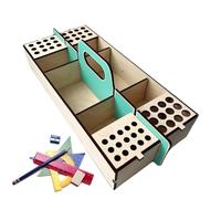 Organizzatore per l'arte, cassetta degli attrezzi multiuso in legno, organizzatore d'arte e conservazione, organizer per oggetti artistici multipli