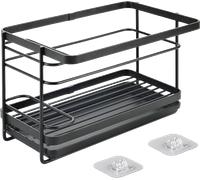 Organizzatore per lavello metaltex tokyo lava con sistema di ganci adesivi u-fix