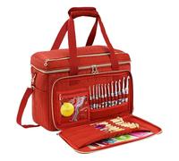 Organizzatore per Lavori all'Uncinetto | Grande Organizer con Scomparti - Borsa da Viaggio per Uncinetto, Cucito e Riposto | Per Mamma Principianti Amanti del Fai da Te Casa Viaggio Utensili Uncini