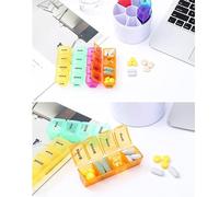 Organizzatore per Medicine Rotondo Staccabile 28 Scomparti in Plastica | Casa e Scuola, Interno Separabile Sezioni Mattino, Mezzogiorno, , Notte