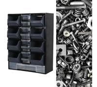 Organizzatore per parti di ferramenta, montaggio a parete, robusto per