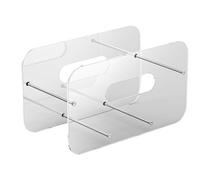 Organizzatore per piatti di carta, dispenser per piatti di carta acrilica trasparente, 17-30 cm, per posate in tessuto, cucina, dispensa, piano di lavoro all'aperto, camper, feste