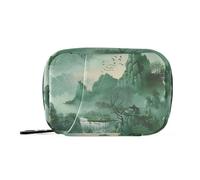 Organizzatore per pillole in stile cinese verde con scomparti staccabili, organizer portatile per medicine da viaggio