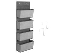 Navaris Organizzatore a Sospensione per Porta 4 Scomparti - Organizer Pieghevole Armadio da Appendere - Portaoggetti Pensile in Tessuto Non Tessuto