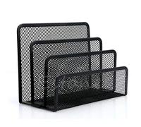 Organizzatore Per Posta Desktop Per Piccoli Supporti Lettere Container Contenitore Black Metal Mesh Collection Documento/archiviazione/cartelle/Porta Del Libro Ricetta Moderna Moderna