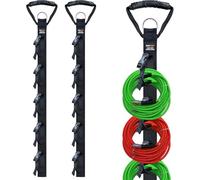 Organizzatore per Prolunghe 2 Pezzi, Organizer per Cavi con 5 Scomparti, Cinghie per Garage e Giardino, Appendini Tutto-in-Uno per Gestione di Cavi, Tubi, Corde e Attrezzi