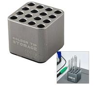 Organizzatore per punte di saldatore con 16 scomparti multi griglia classificazione per stoccaggio nucleo riscaldamento, porta attrezzi in lega di silicone di magnesio per elettronica Workben