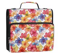 Organizzatore per raccoglitori a 3 anelli con tracolla e manico Laege Capacità Organizzatore per documenti per la scuola Indonesia Padma Raksasa Rafflesia Beauty Summer Flowers