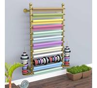 Organizzatore Per Riporre Nastri Per Montaggio A Parete - Porta Carta Da Regalo Multiuso E Porta Sciarpe, Espositore Per Laboratori Artigianali Per Cucito, Confezioni Reg(Size:100x20x120Cm,Color:Oro)